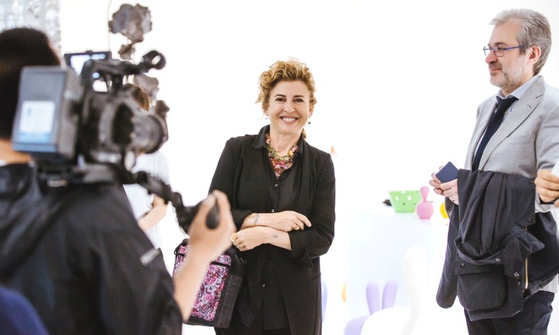 Aprile 2017. Ilaria Venturini Fendi presenta Carmina Campus nel nuovo spazio DesignMore a Beijing